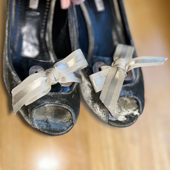 Stella McCartney velvet peep-toe heels 8.5/9.0 - Picture 5 of 14